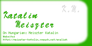 katalin meiszter business card